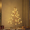 Holz Weihnachtsbaum Braun 150 cm Massives Kiefernholz