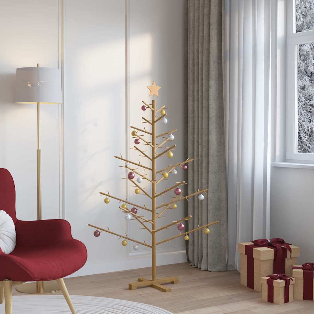 Holz Weihnachtsbaum Braun 150 cm Massives Kiefernholz