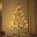 Holz Weihnachtsbaum Braun 180 cm Massives Kiefernholz