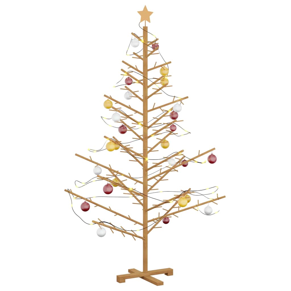 Holz Weihnachtsbaum Braun 180 cm Massives Kiefernholz