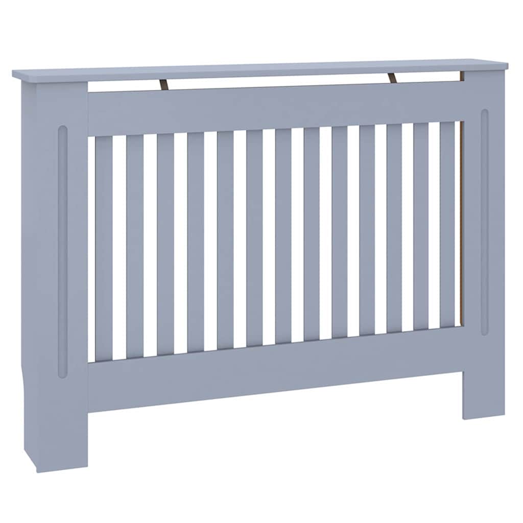 Heizkörperabdeckung 2 pcs Grau 112 x 19 x 81,5 cm Holzwerkstoff