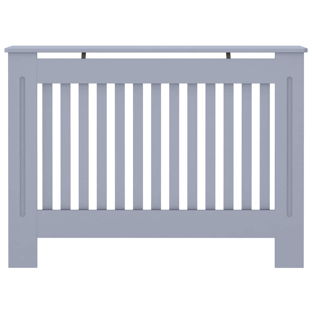 Heizkörperabdeckung 2 pcs Grau 112 x 19 x 81,5 cm Holzwerkstoff