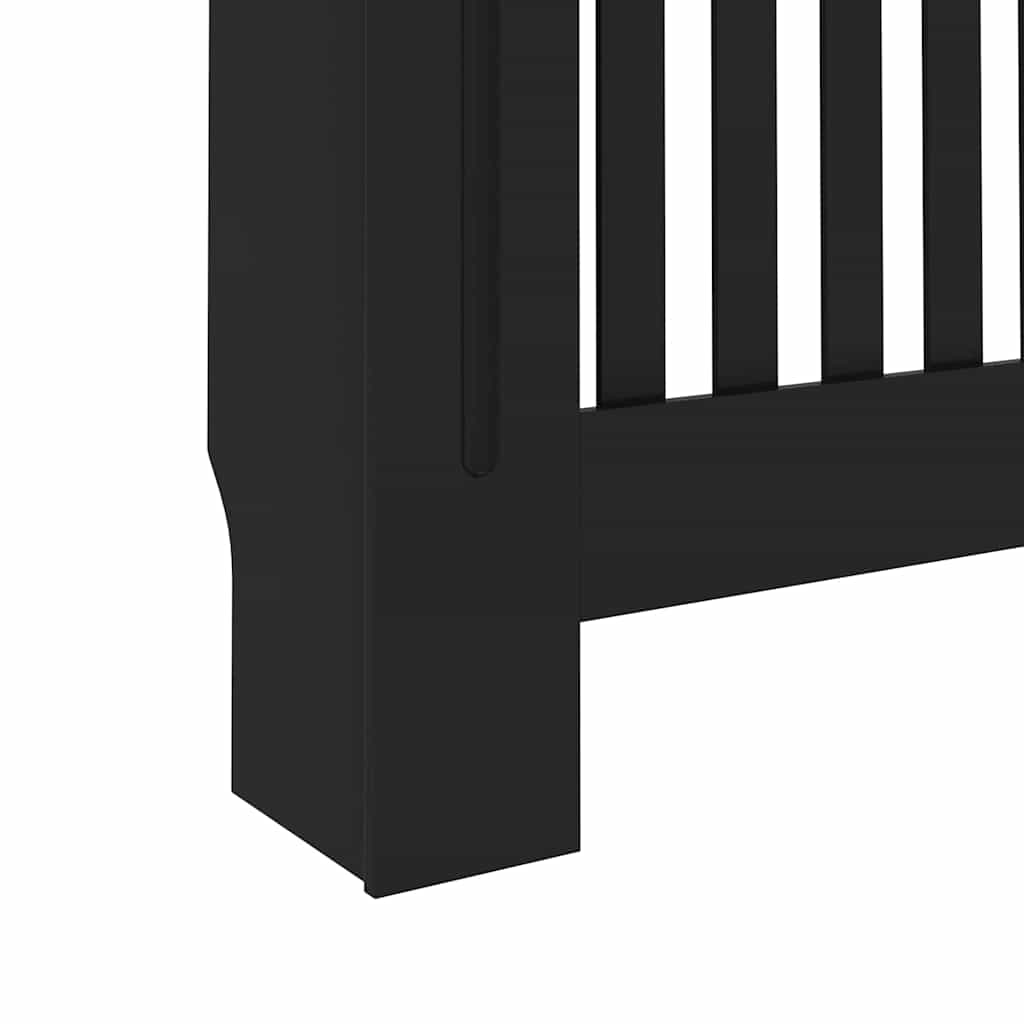 Heizkörperabdeckung 2 pcs Schwarz 112 x 19 x 81,5 cm
