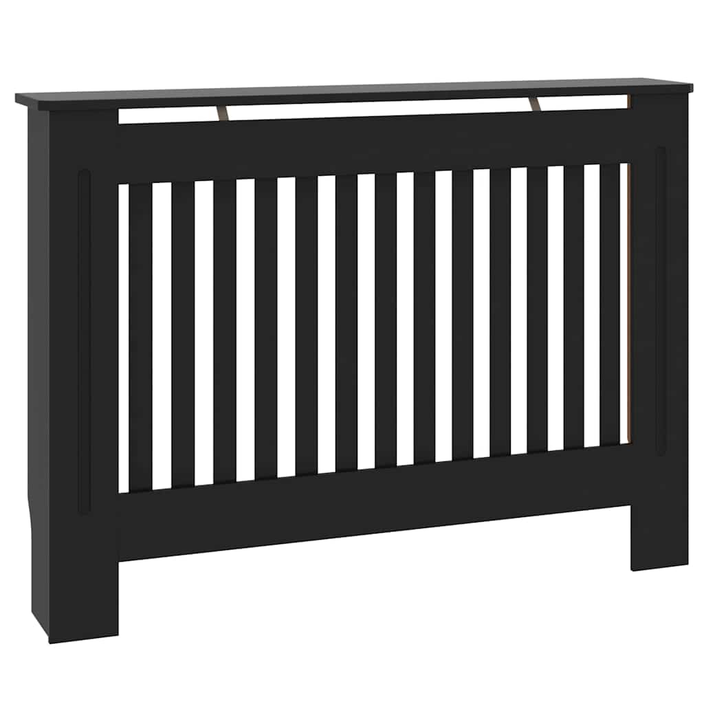 Heizkörperabdeckung 2 pcs Schwarz 112 x 19 x 81,5 cm