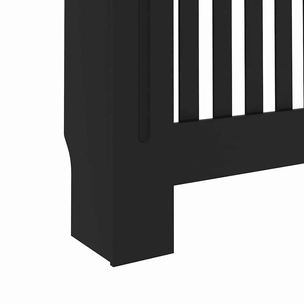 Heizkörperabdeckung 2 pcs Schwarz 152 x 19 x 81,5 cm