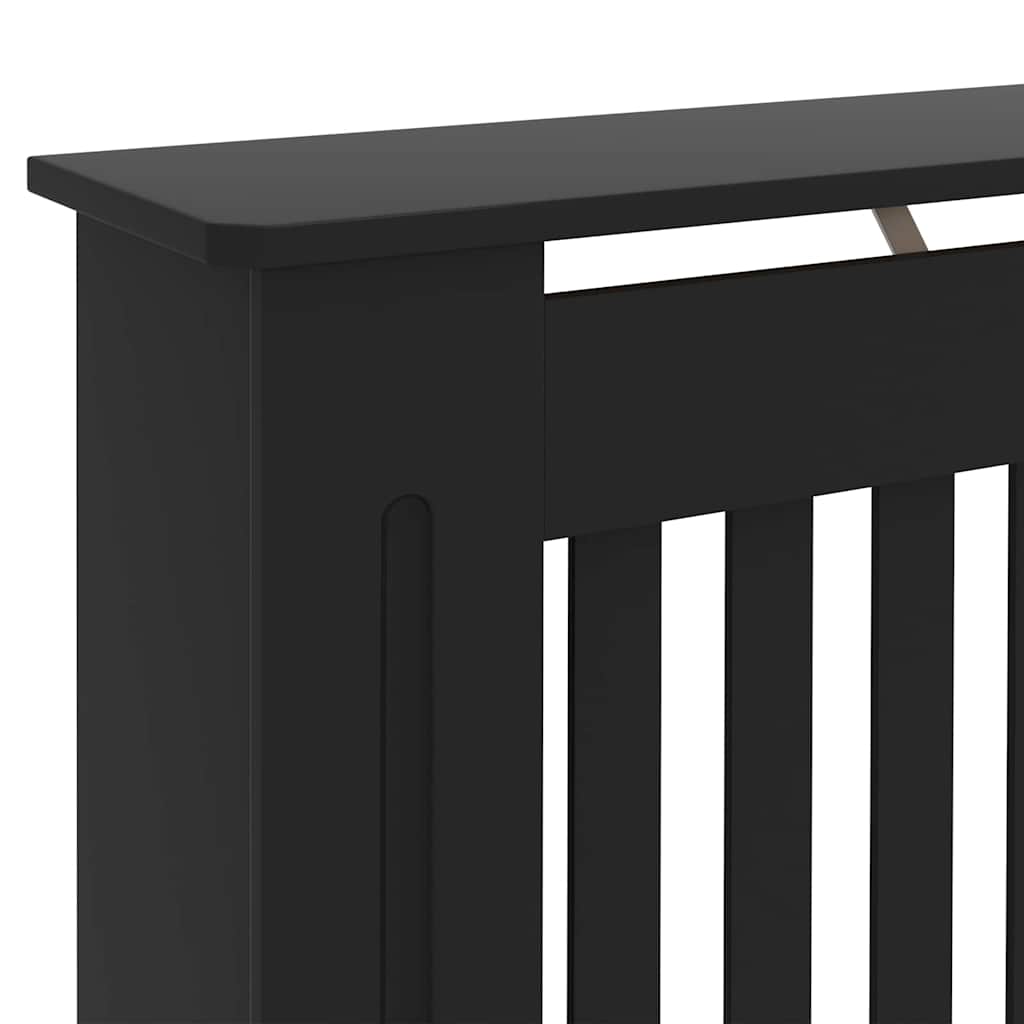 Heizkörperabdeckung 2 pcs Schwarz 152 x 19 x 81,5 cm