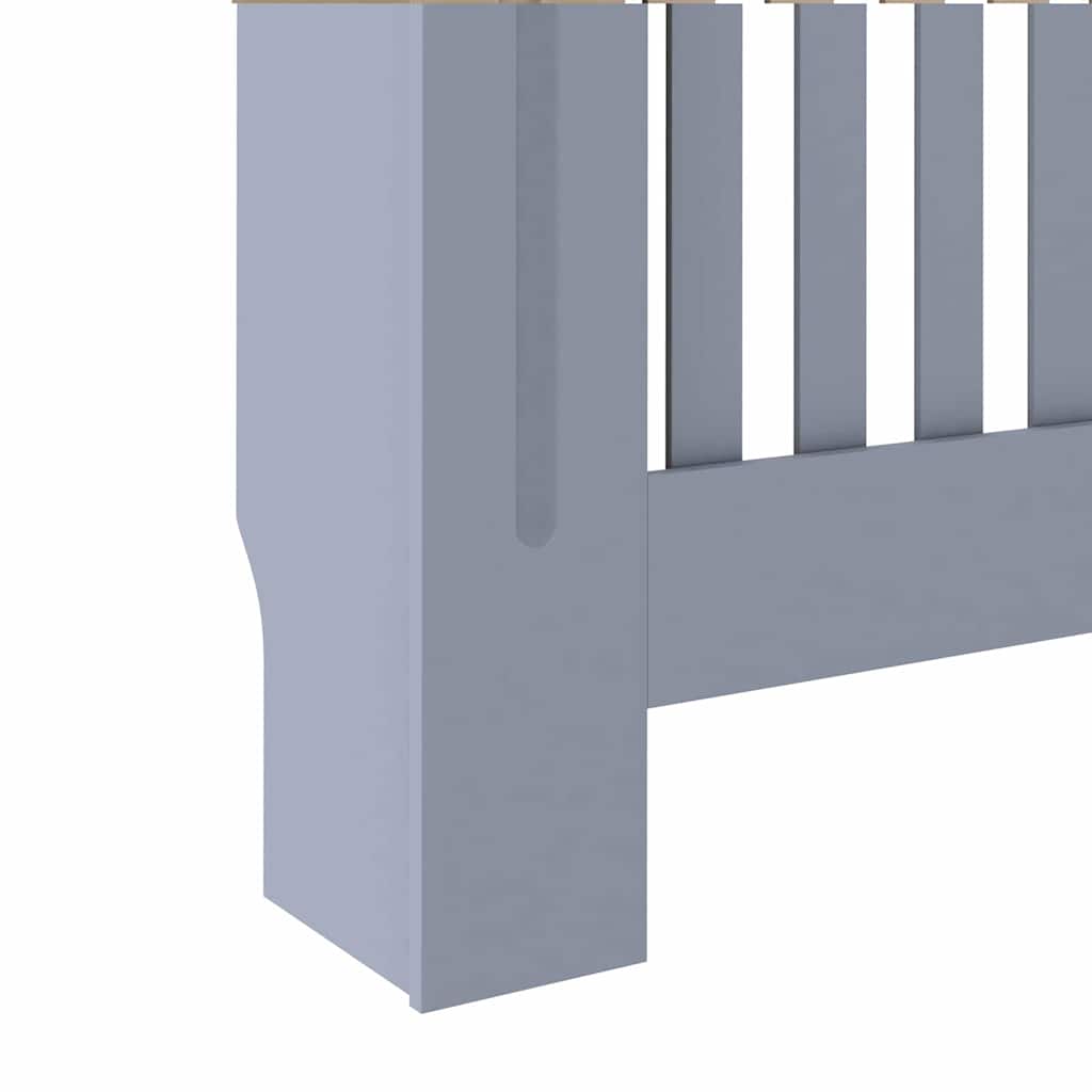 Heizkörperabdeckung 2 pcs Grau 172 x 19 x 81,5 cm Holzwerkstoff