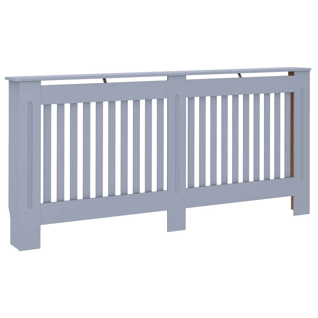 Heizkörperabdeckung 2 pcs Grau 172 x 19 x 81,5 cm Holzwerkstoff