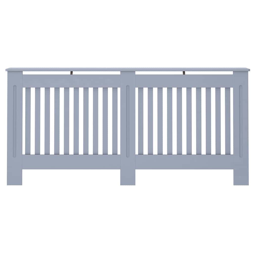 Heizkörperabdeckung 2 pcs Grau 172 x 19 x 81,5 cm Holzwerkstoff