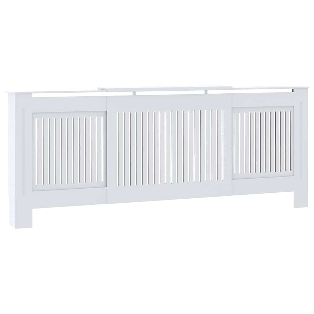 Heizkörperabdeckung 2 pcs Weiß 205 x 20,5 x 81,5 cm