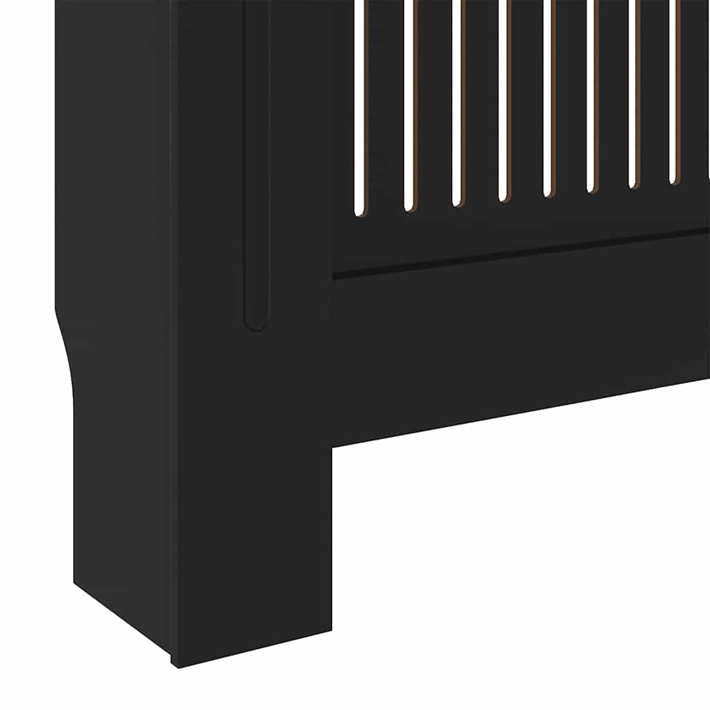 Heizkörperabdeckung 2 pcs Schwarz 205 x 20,5 x 81,5 cm