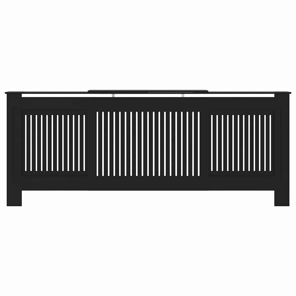 Heizkörperabdeckung 2 pcs Schwarz 205 x 20,5 x 81,5 cm