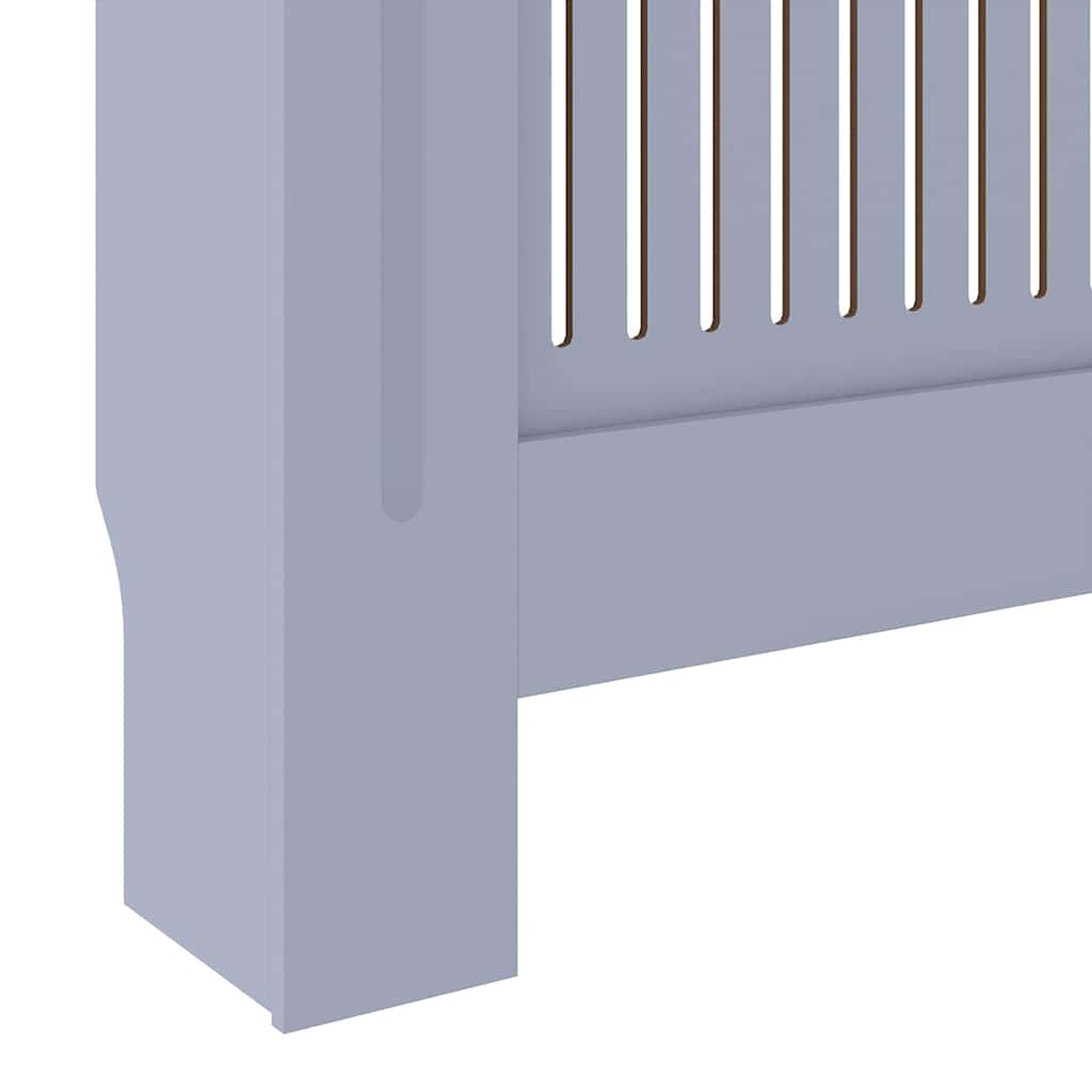 Heizkörperabdeckung 2 pcs Grau 205 x 20,5 x 81,5 cm