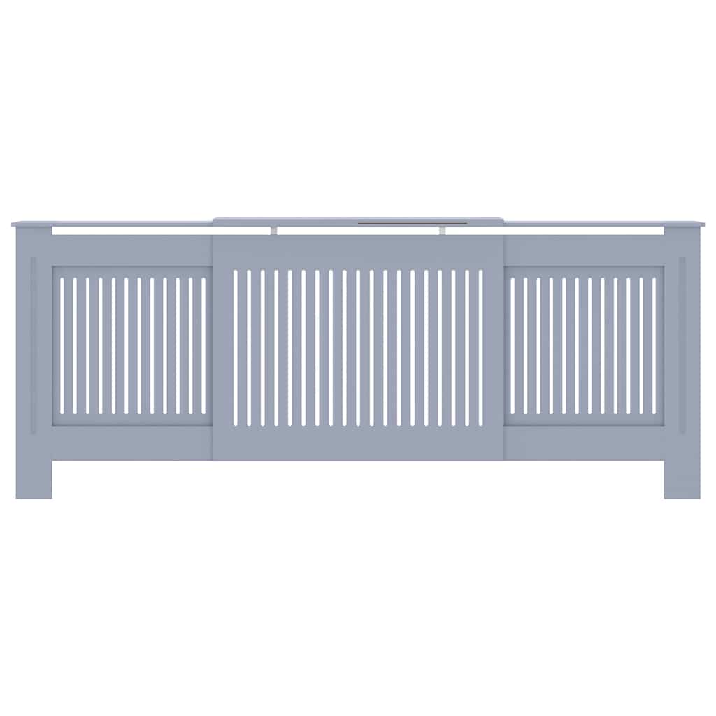 Heizkörperabdeckung 2 pcs Grau 205 x 20,5 x 81,5 cm