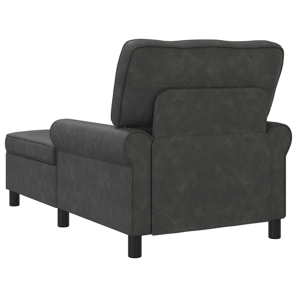 Lounge-Liege mit Kissen Schwarz 91 x 157 x 91 cm Kunstleder