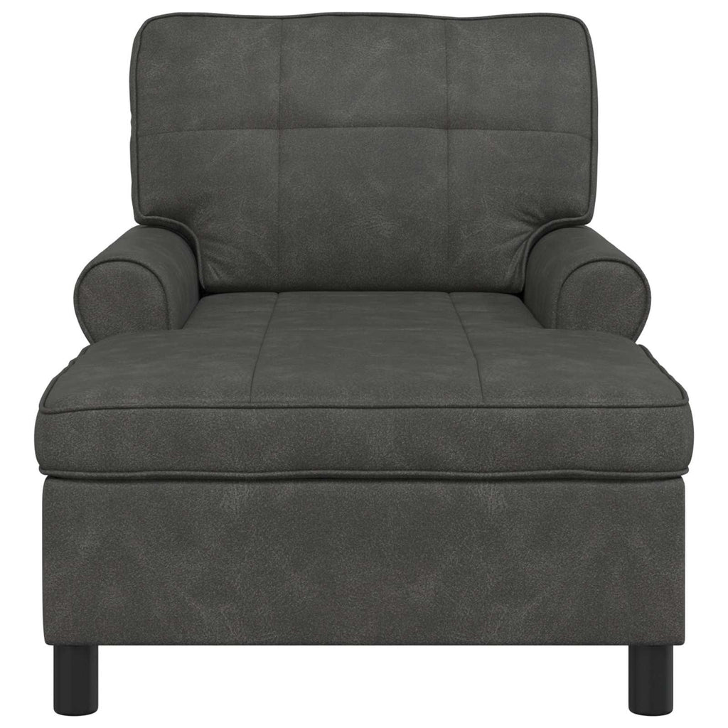 Lounge-Liege mit Kissen Schwarz 91 x 157 x 91 cm Kunstleder