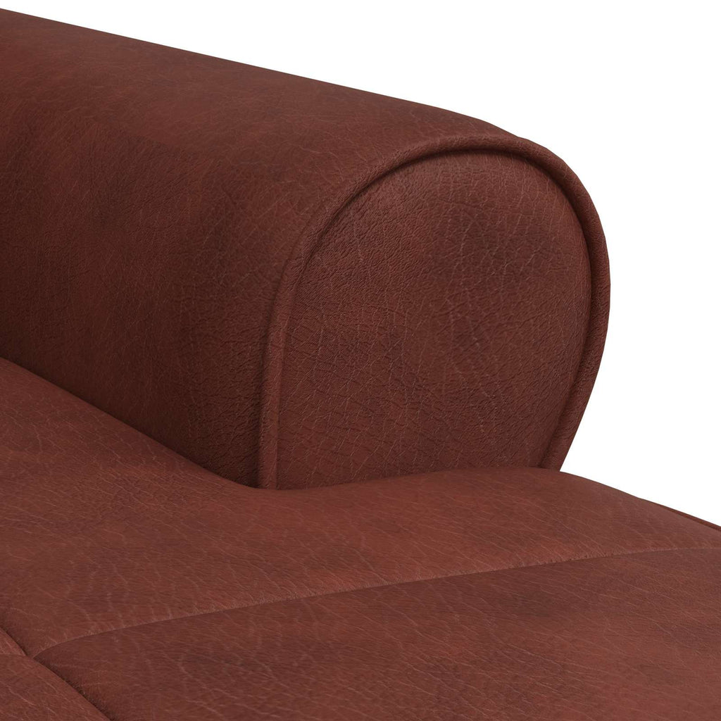 Lounge-Liege Glänzendes Braun 91 x 157 x 91 cm Kunstleder
