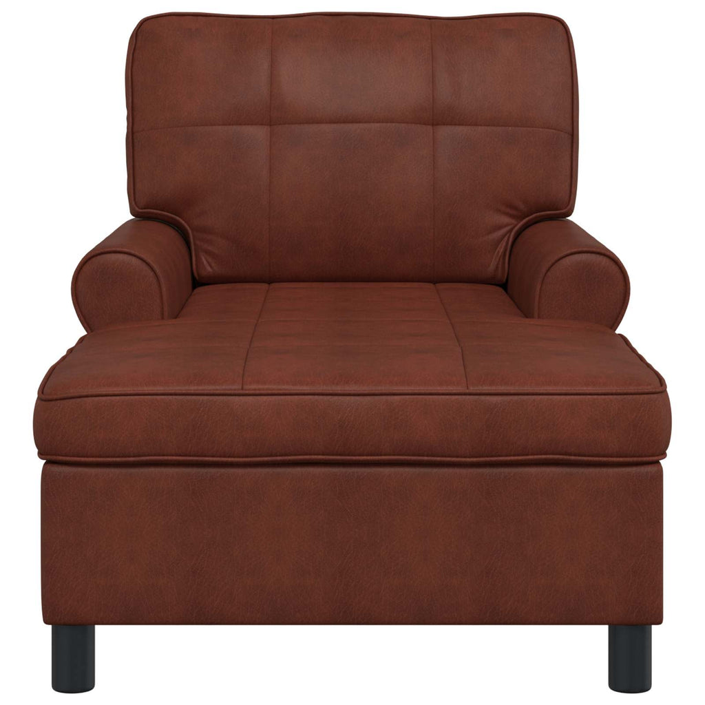 Lounge-Liege Glänzendes Braun 91 x 157 x 91 cm Kunstleder