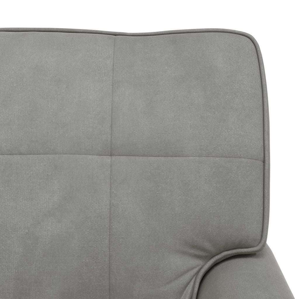 Lounge-Liege mit Kissen Hellgrau 91 x 157 x 91 cm Samt