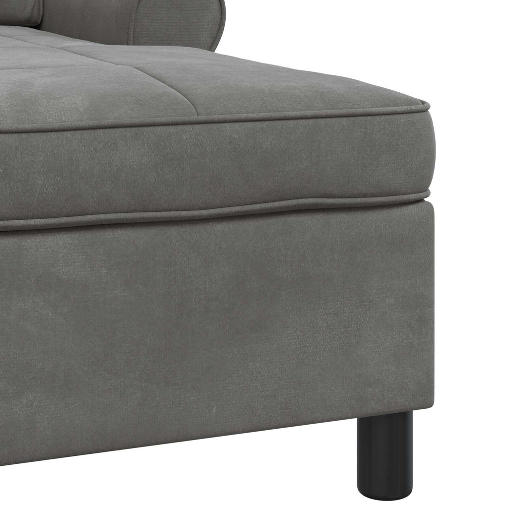 Lounge-Liege mit Kissen Dunkelgrau 91 x 157 x 91 cm Samt
