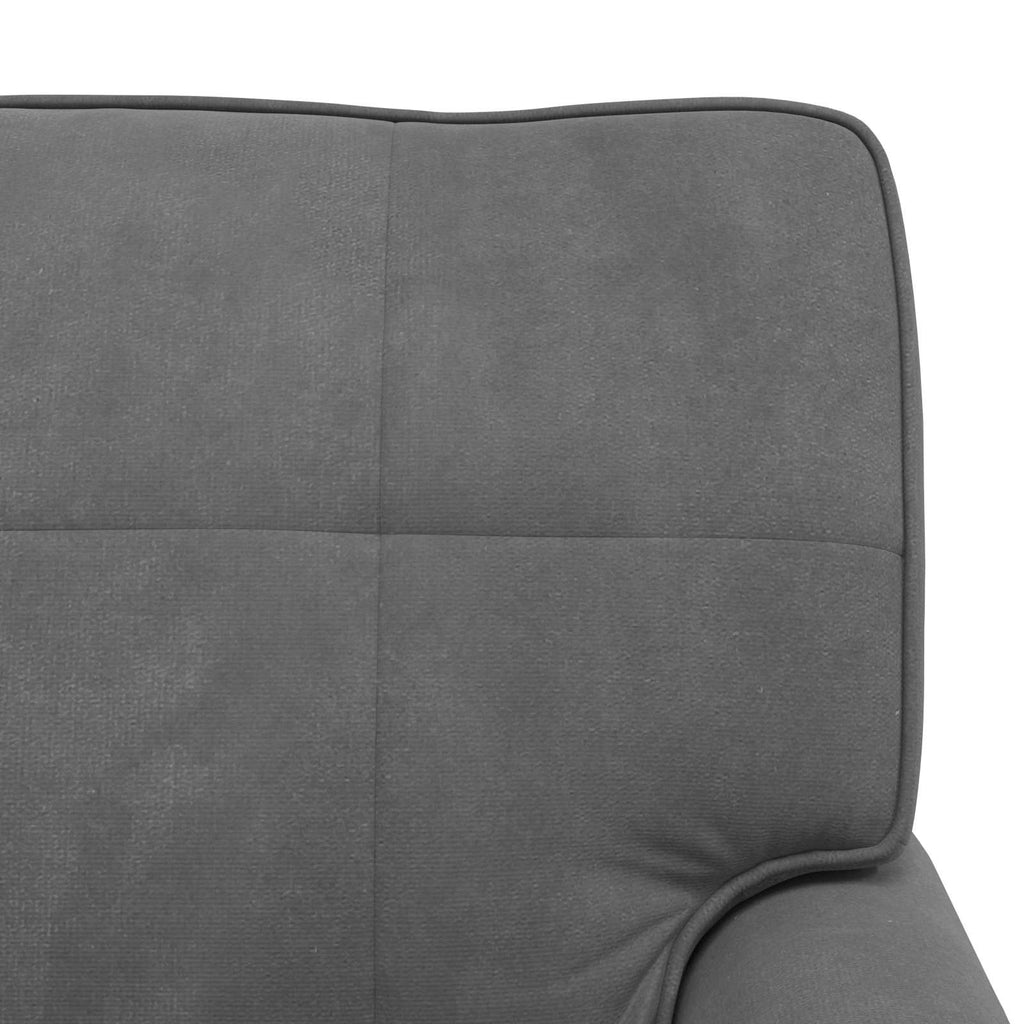 Lounge-Liege mit Kissen Dunkelgrau 91 x 157 x 91 cm Samt
