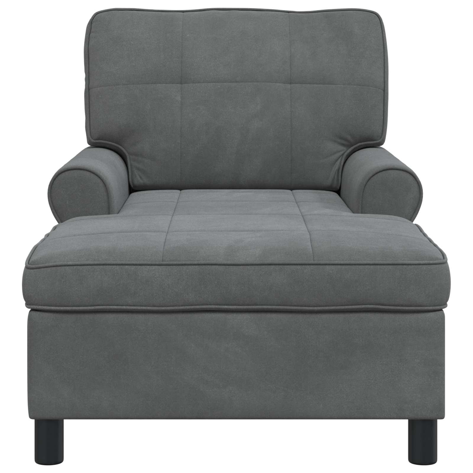 Lounge-Liege mit Kissen Dunkelgrau 91 x 157 x 91 cm Samt