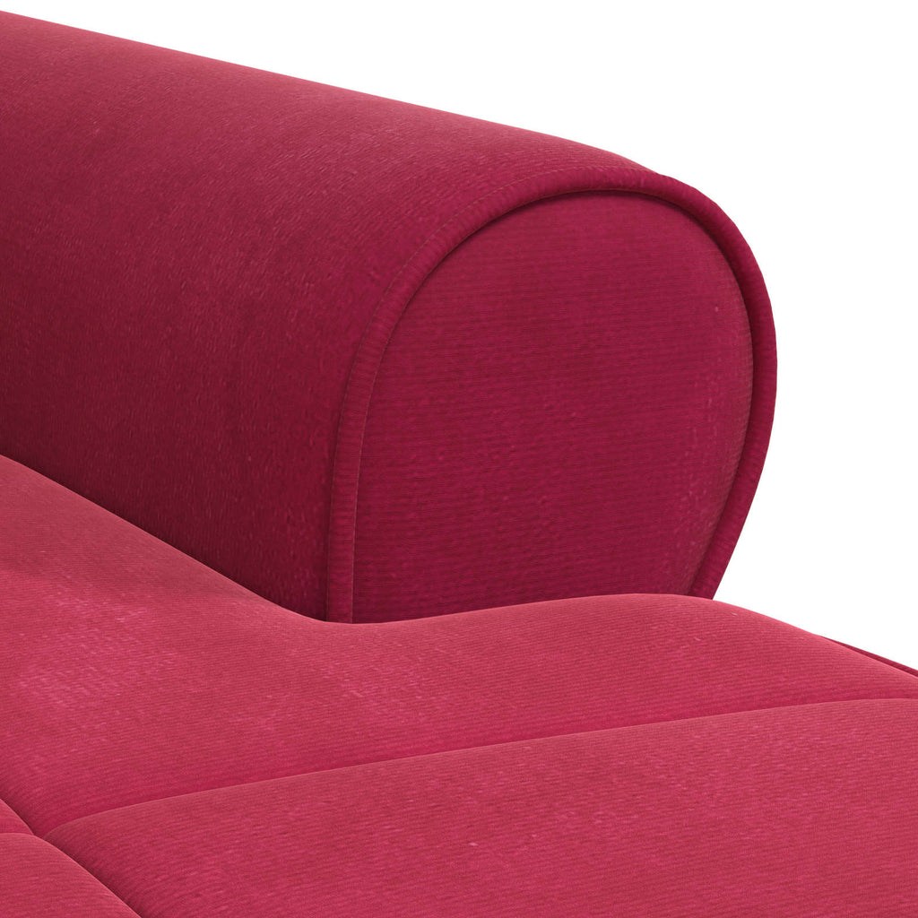 Lounge-Liege mit Kissen Weinrot 91 x 157 x 91 cm Samt