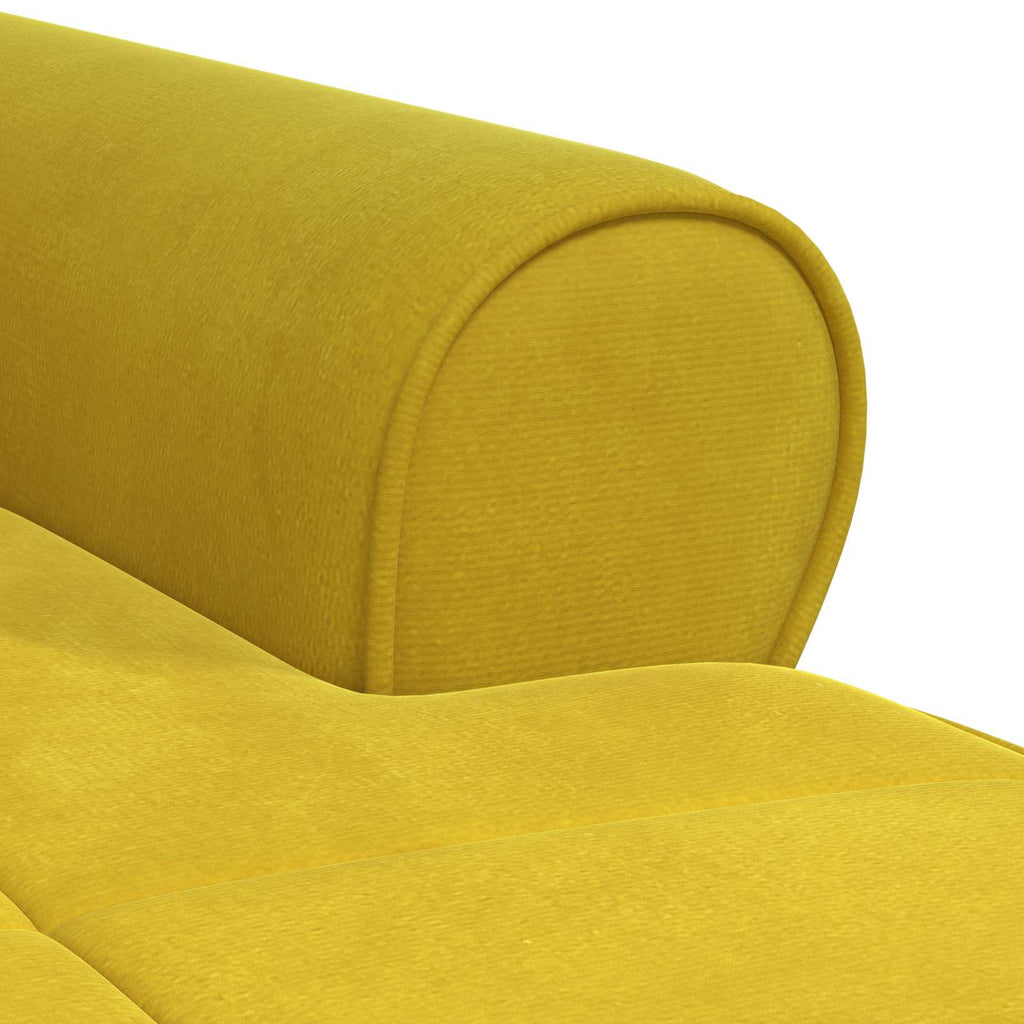 Lounge-Liege mit Kissen Gelb 91 x 157 x 91 cm Samt