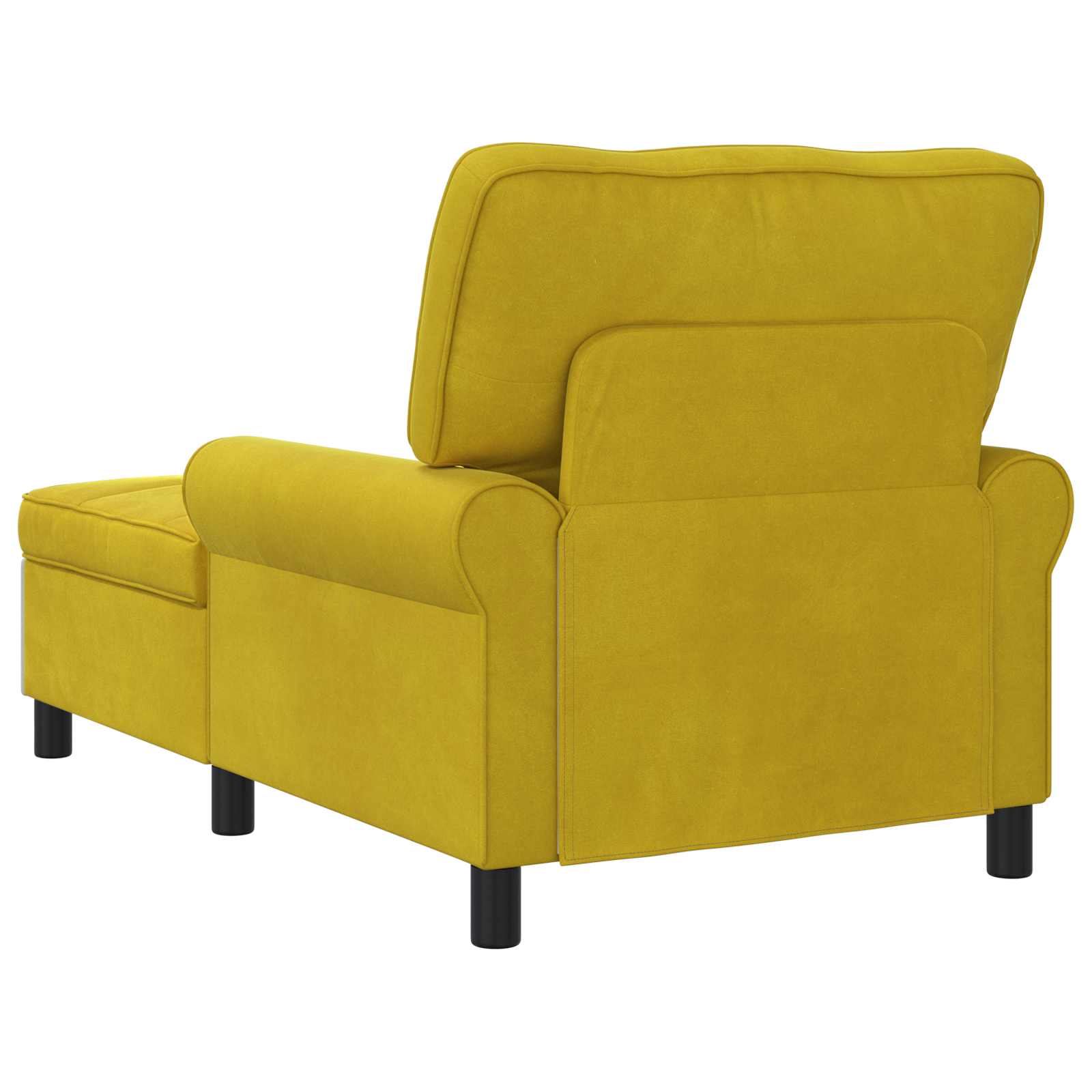 Lounge-Liege mit Kissen Gelb 91 x 157 x 91 cm Samt