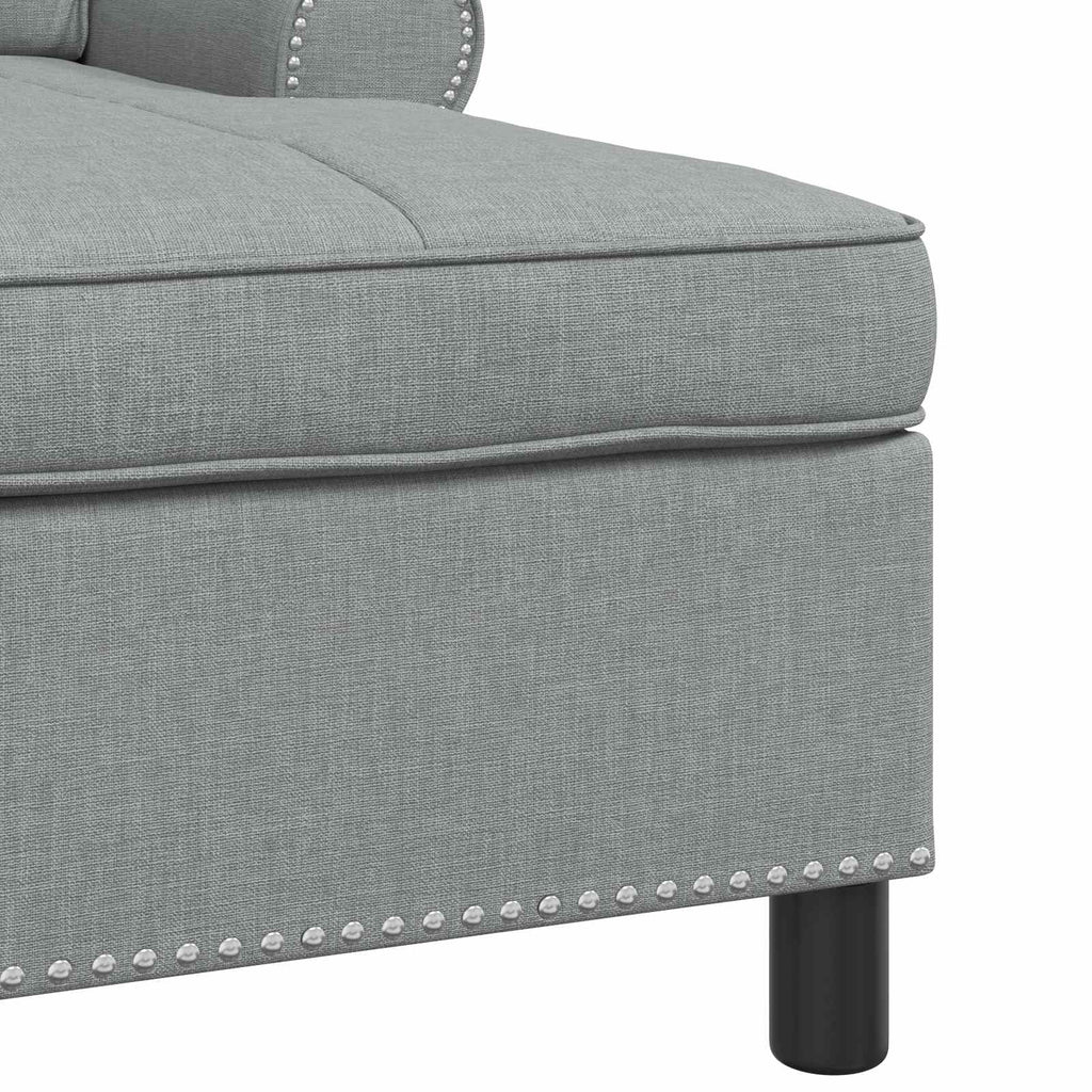 Lounge-Liege mit Kissen Hellgrau 91 x 157 x 91 cm Stoff
