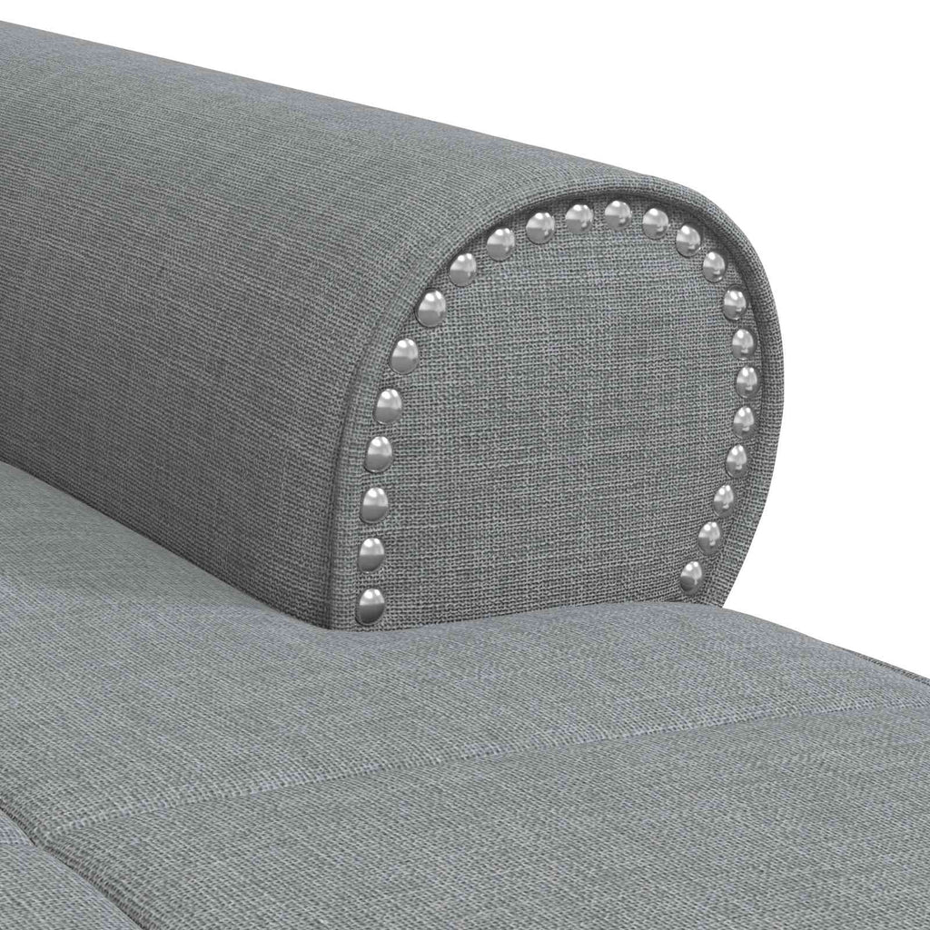 Lounge-Liege mit Kissen Hellgrau 91 x 157 x 91 cm Stoff