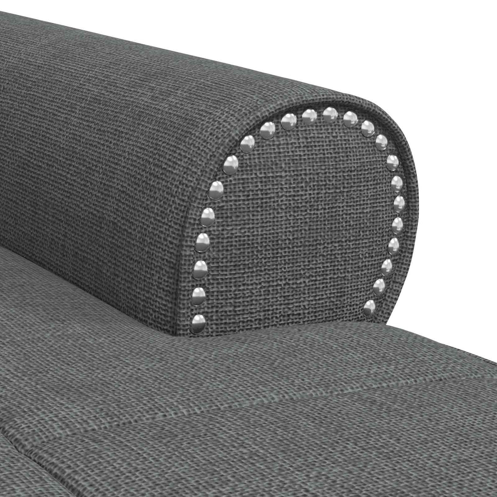 Lounge-Liege mit Kissen Dunkelgrau 91 x 157 x 91 cm Stoff