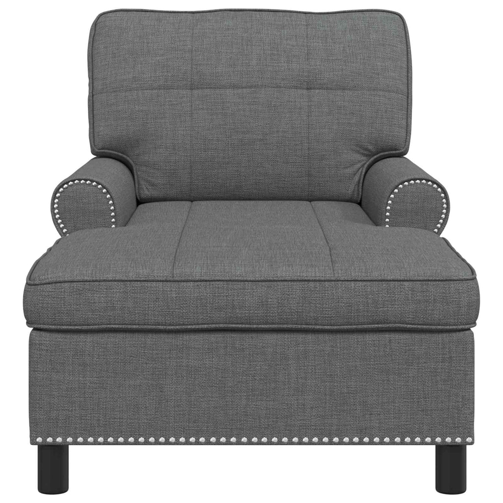 Lounge-Liege mit Kissen Dunkelgrau 91 x 157 x 91 cm Stoff