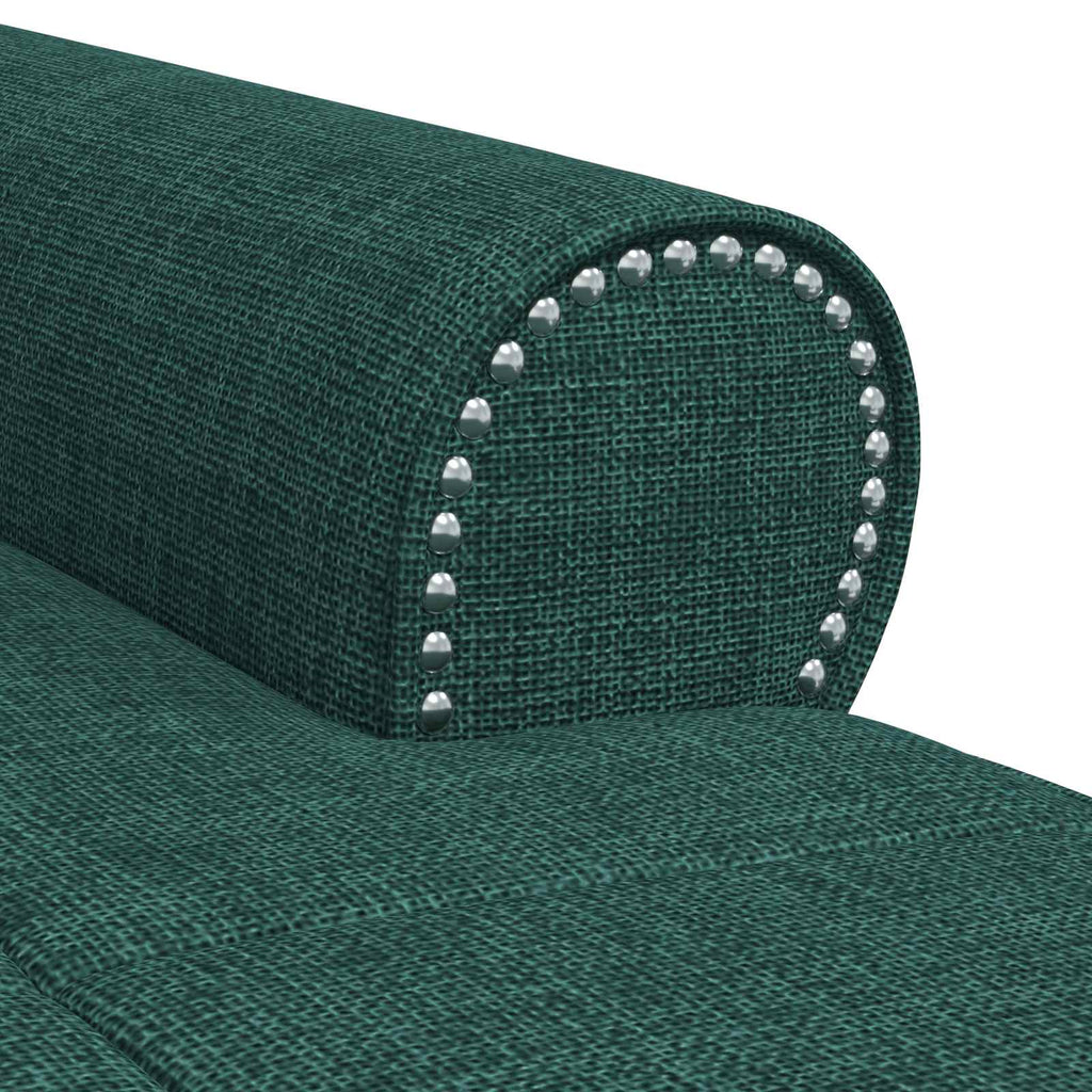 Lounge-Liege mit Kissen Dunkelgrün 91 x 157 x 91 cm Stoff