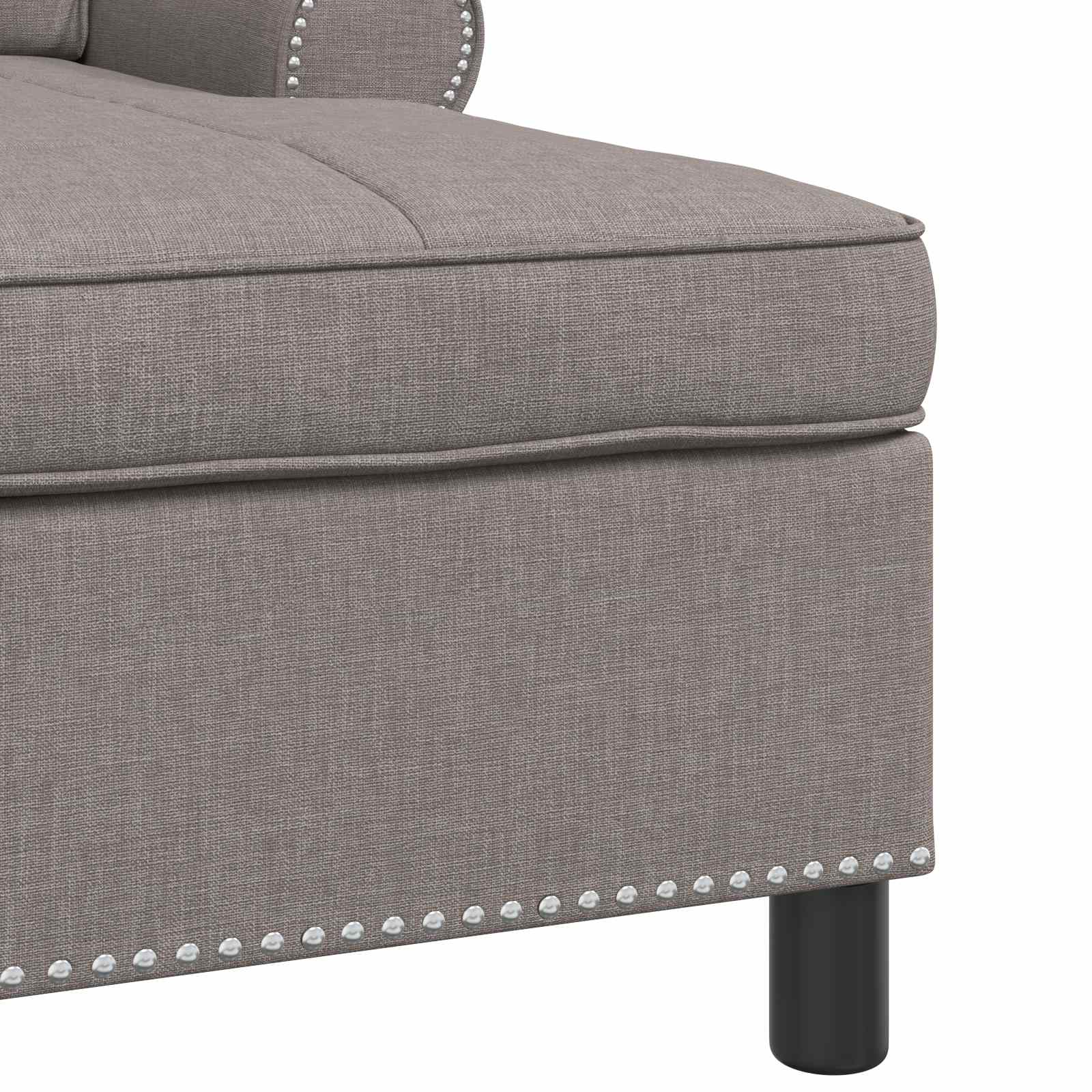 Lounge-Liege mit Kissen Taupe 91 x 157 x 91 cm Stoff