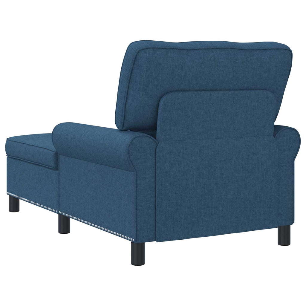 Lounge-Liege mit Kissen Blau 91 x 157 x 91 cm Stoff