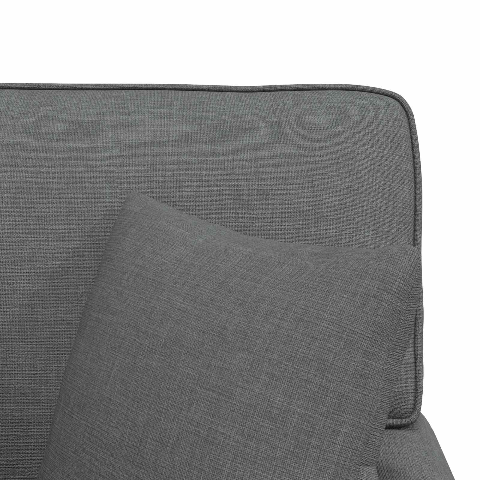 Chaise Lounge mit Rock mit Kissen 3 pcs Dunkelgrau Stoff