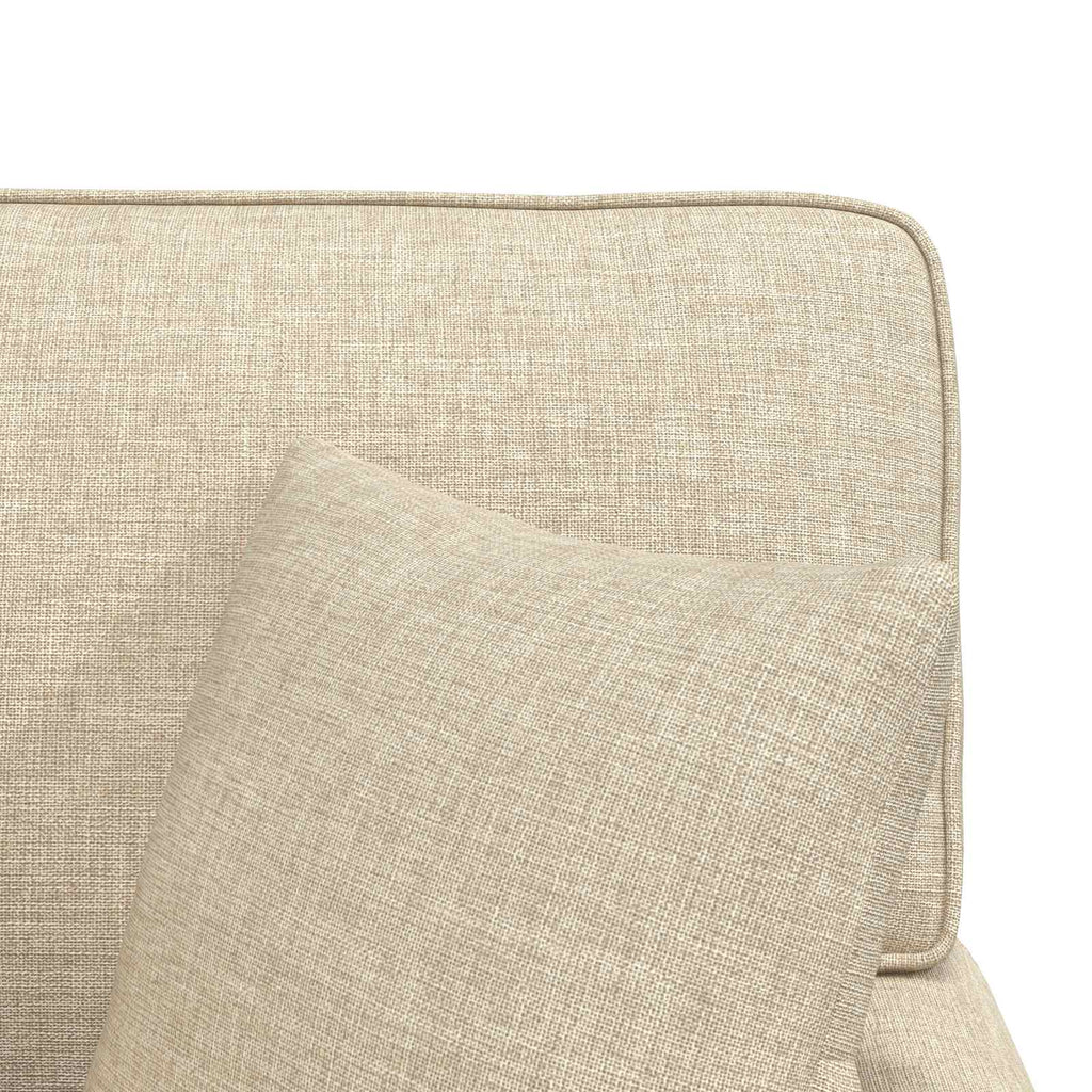 Chaise Lounge mit Rock mit Kissen mit Kissen 3 pcs Creme Stoff