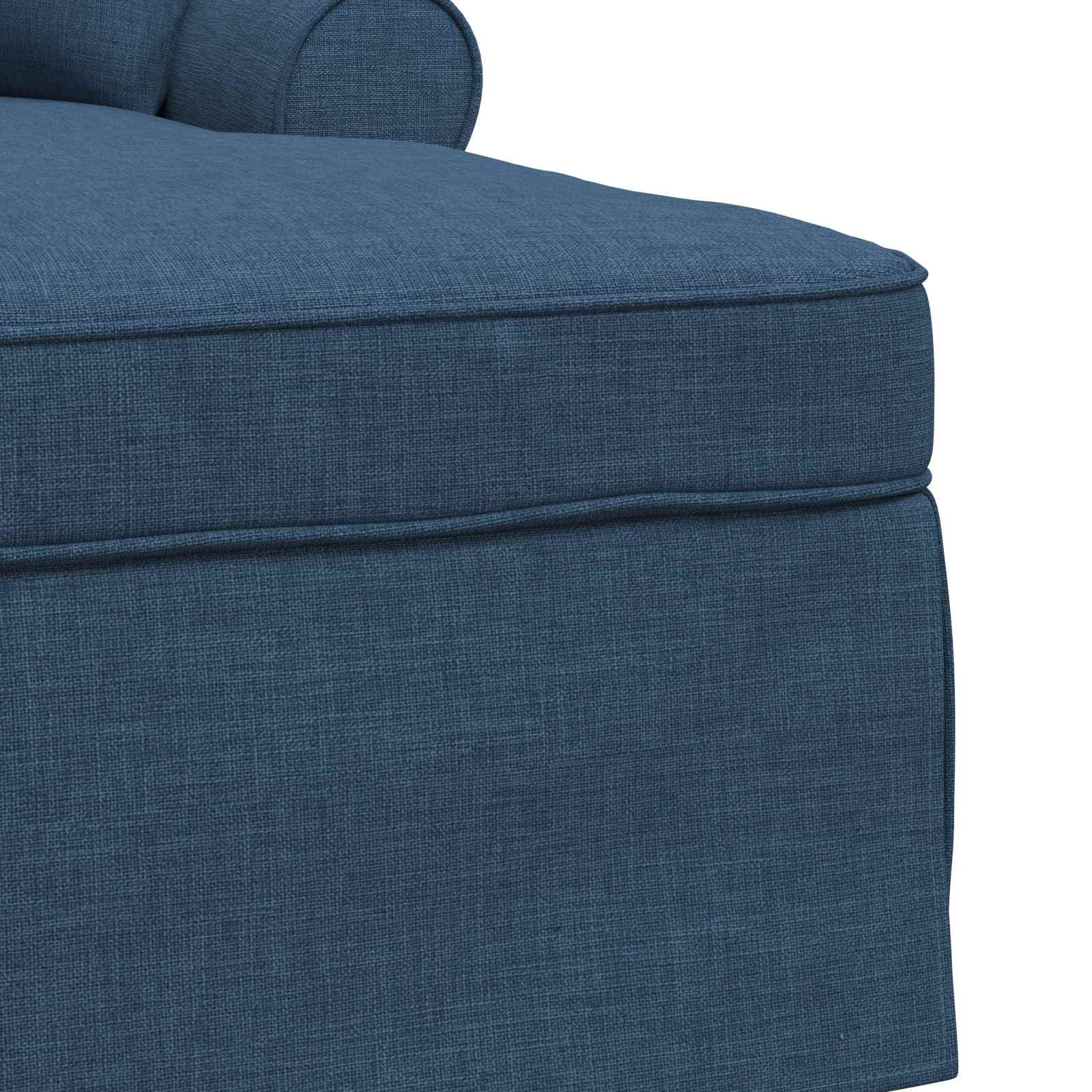 Chaise Lounge mit Rock mit Kissen mit Kissen 3 pcs Blau Stoff