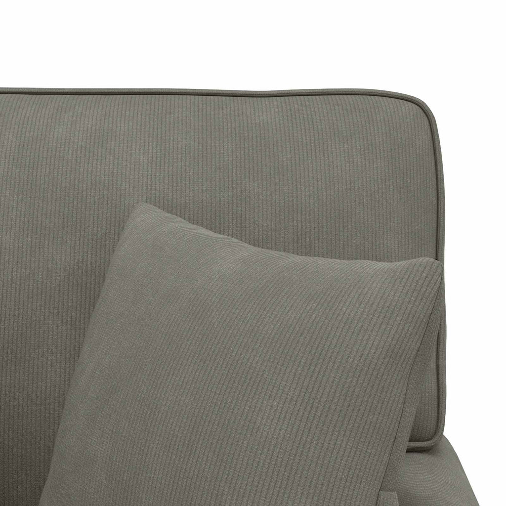 Chaise Lounge mit Rock mit Kissen 3 pcs Hellgrau Cordstoff