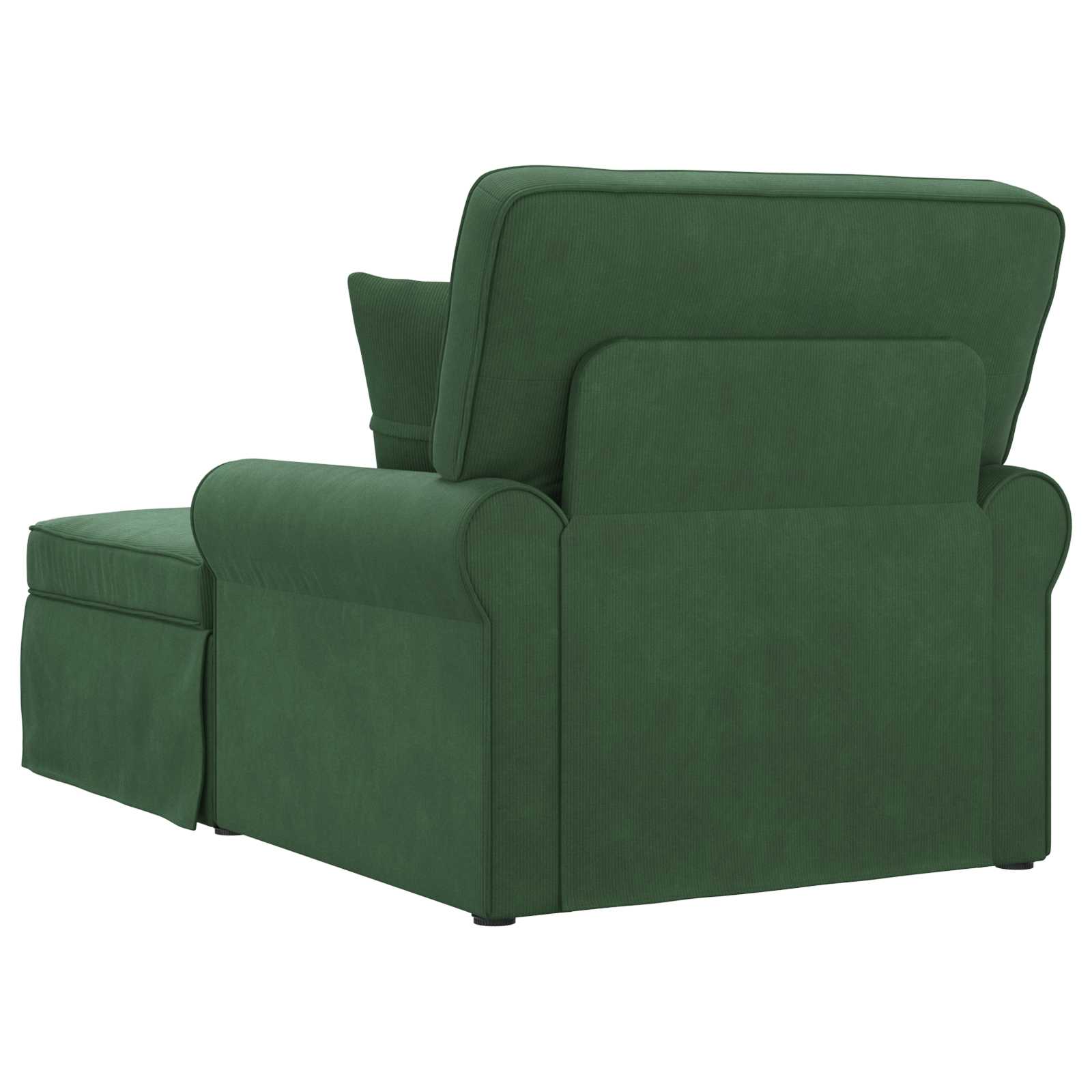 Chaise Lounge mit Rock mit Kissen 3 pcs Dschungelgrün Cordstoff