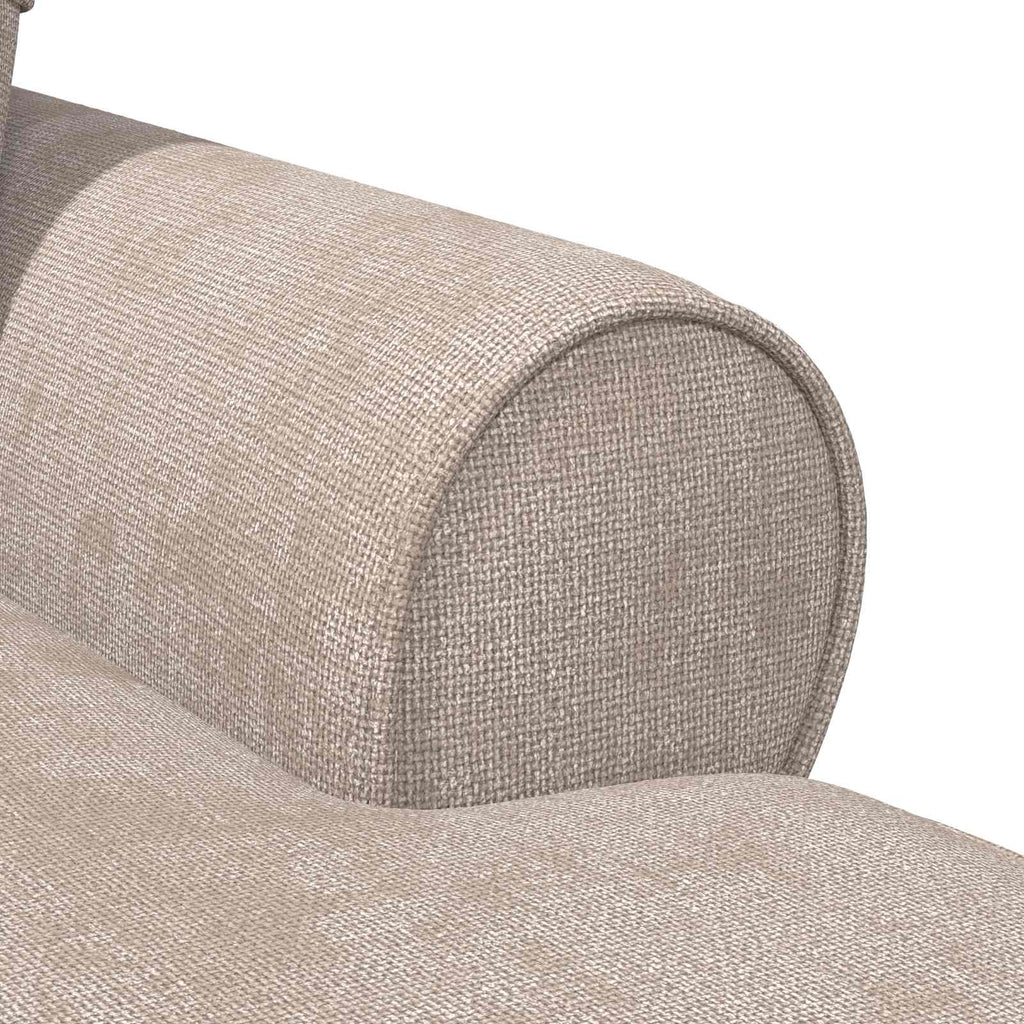 Chaise Lounge mit Rock mit Kissen Beige 157 x 91 x 91 cm ARES
