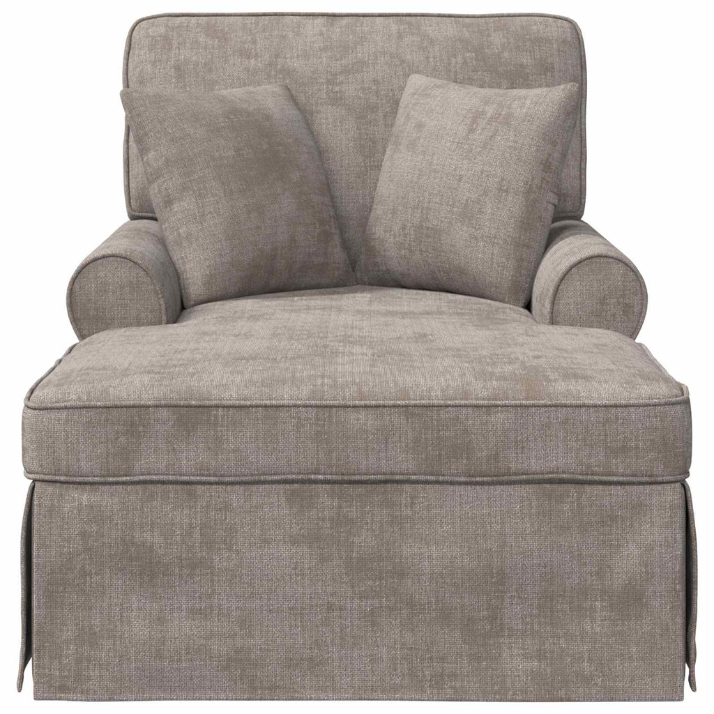 Chaise Lounge mit Rock mit Kissen Sand 157 x 91 x 91 cm ARES