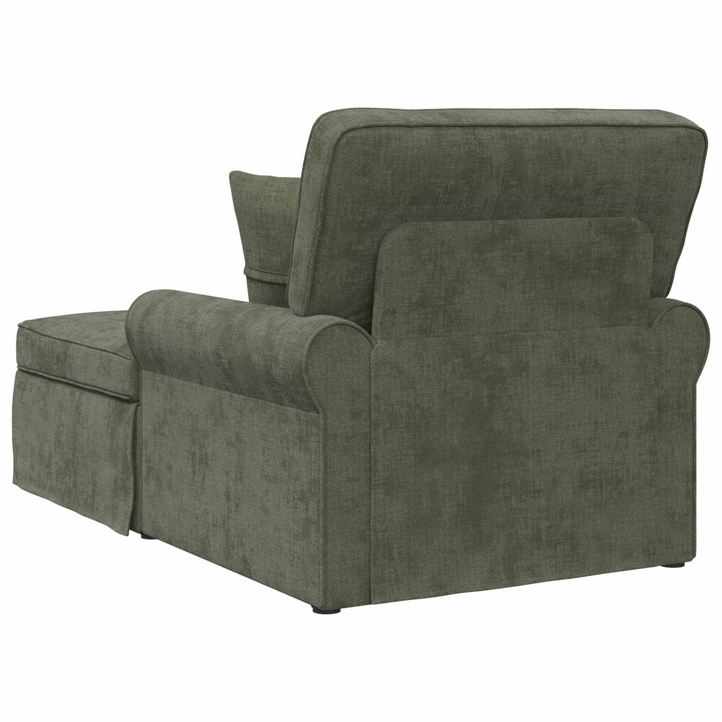 Chaise Lounge mit Rock mit Kissen Grün 157 x 91 x 91 cm ARES