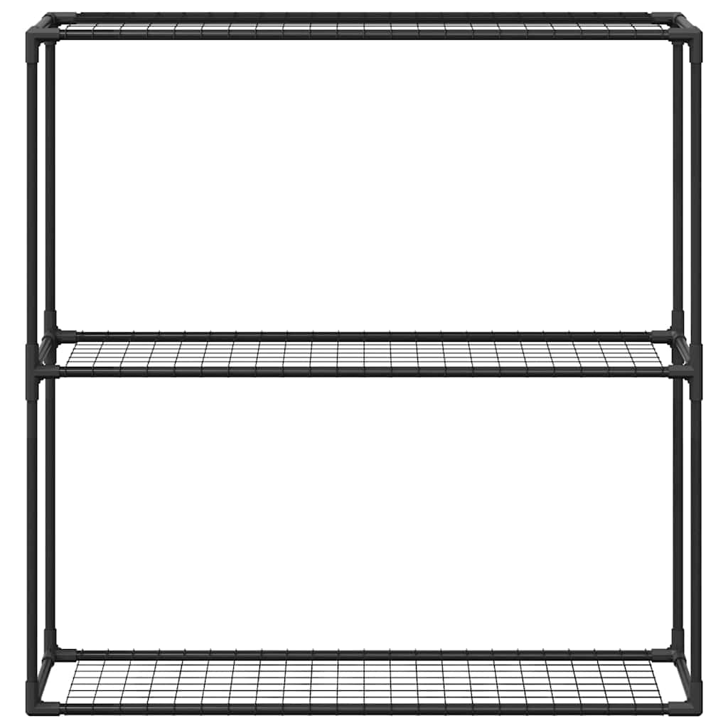 3-stöckiger Pflanzenständer Schwarz 100 x 32 x 102 cm Stahl