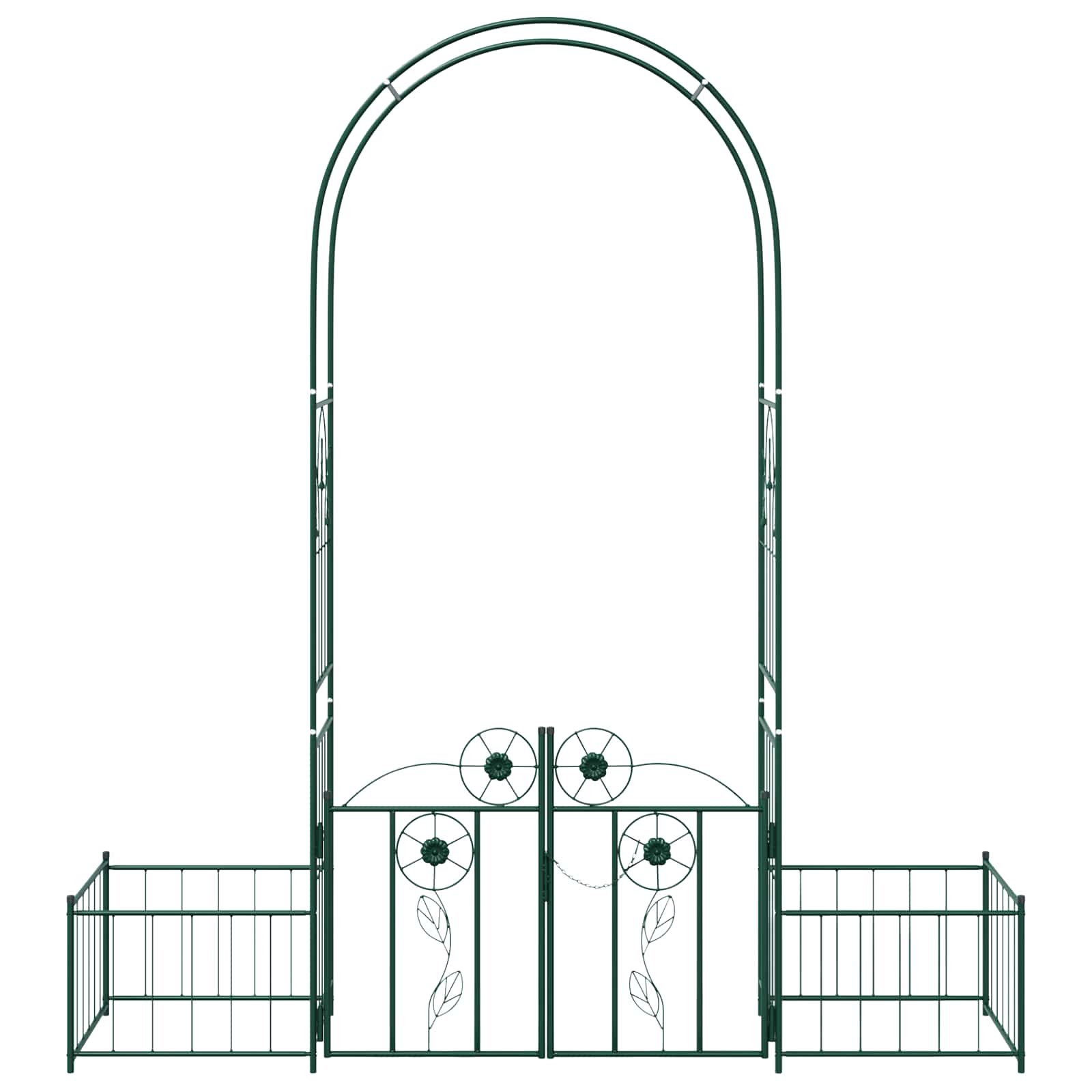 Gartenbogen mit Schloss Grün 203 x 50 x 218 cm