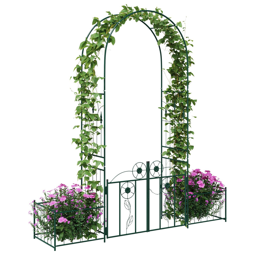Gartenbogen mit Schloss Grün 203 x 50 x 218 cm