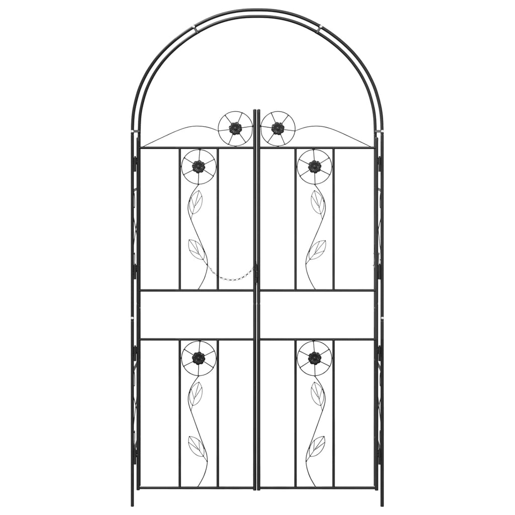 Gartenbogen Uni Schwarz 115 x 37 x 226 cm