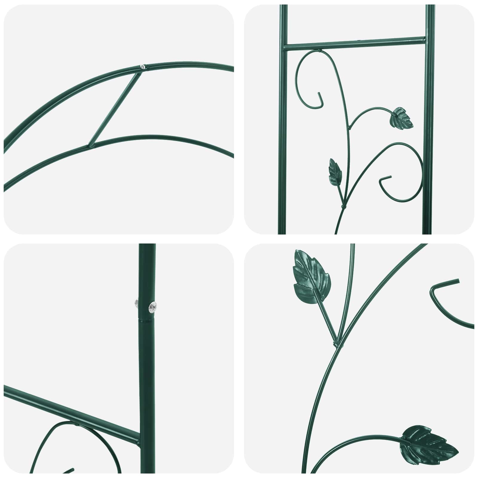 Gartenbogen Floral Grün 115 x 37 x 231 cm