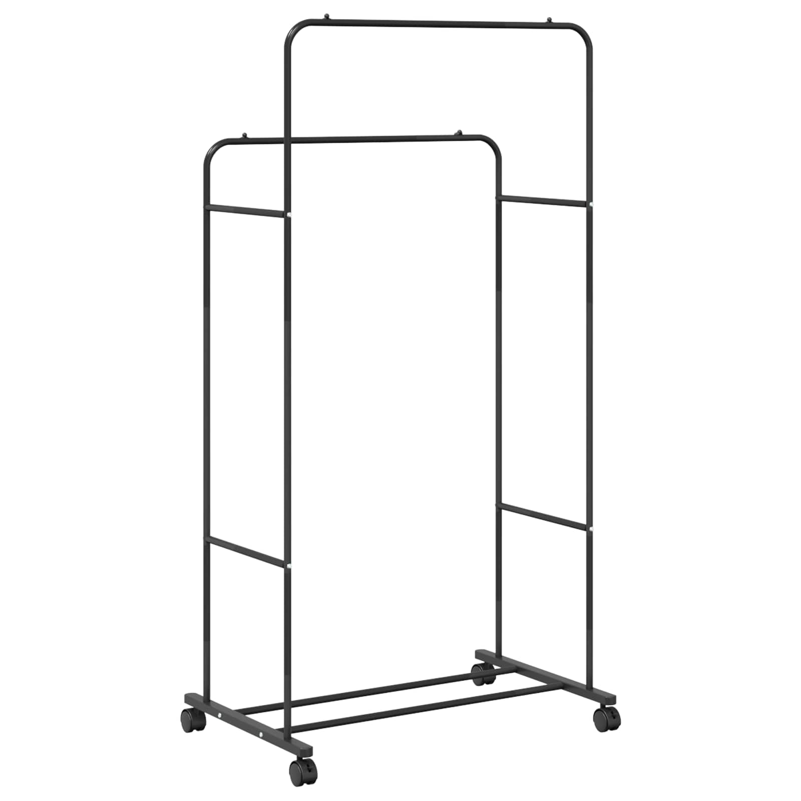Kleiderständer Uni Schwarz 80 x 53 x 156 cm